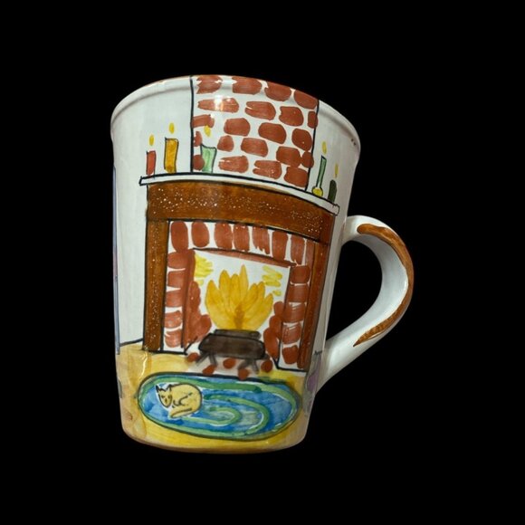 Ski Mug-New Perfect for the lodge-Perfect for Ski Trip-16 oz-Ceramic-Hand Painte - Picture 4 of 6